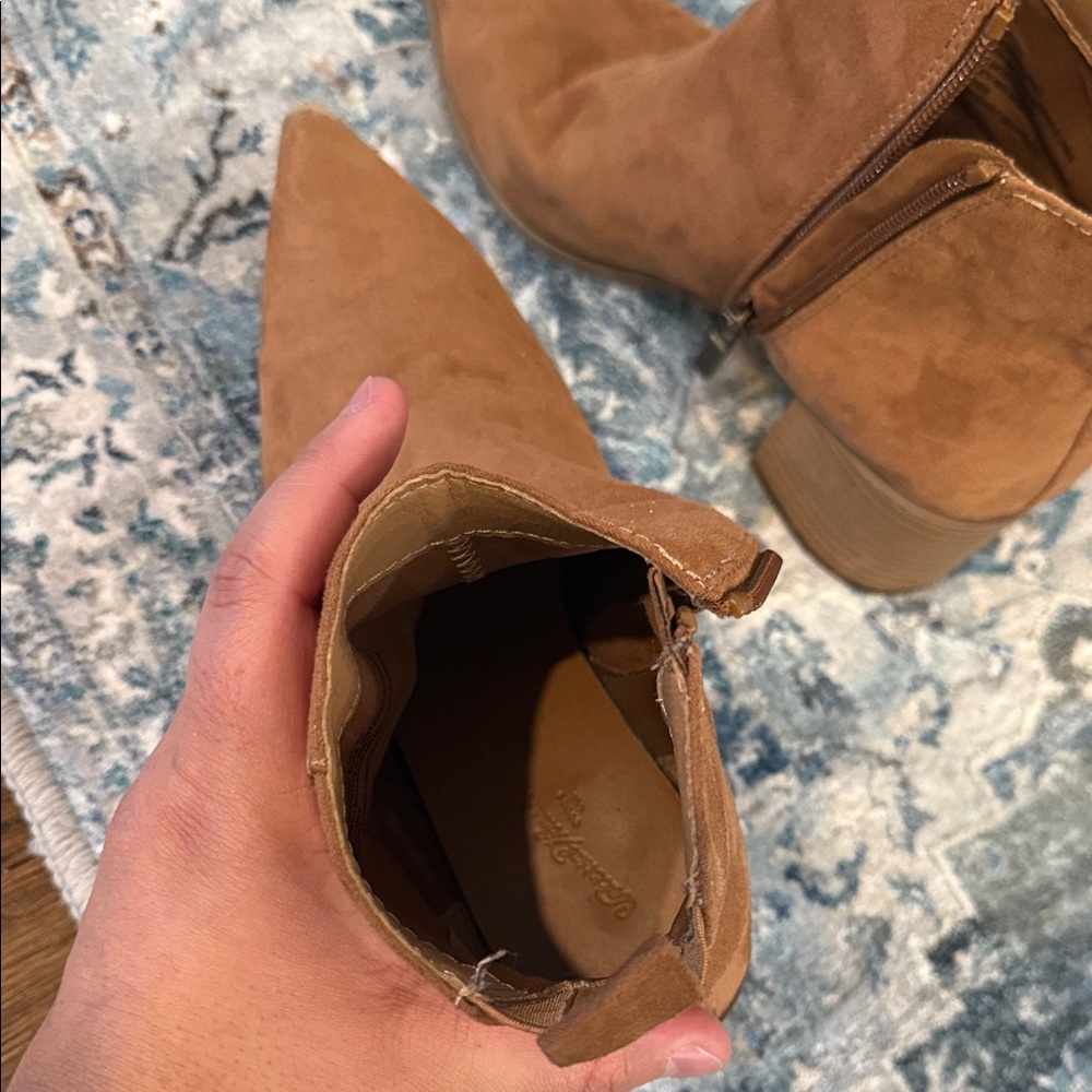 Universal Thread Brown Suede Ankle Booties - Picture 10 of 16